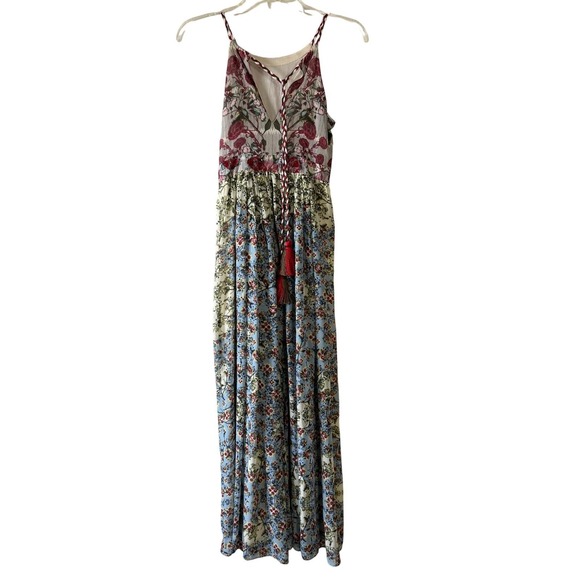 Bhanuni by Jyoti Maxi Dress Women S M Boho Floral Embellished Made in India - Picture 3 of 15